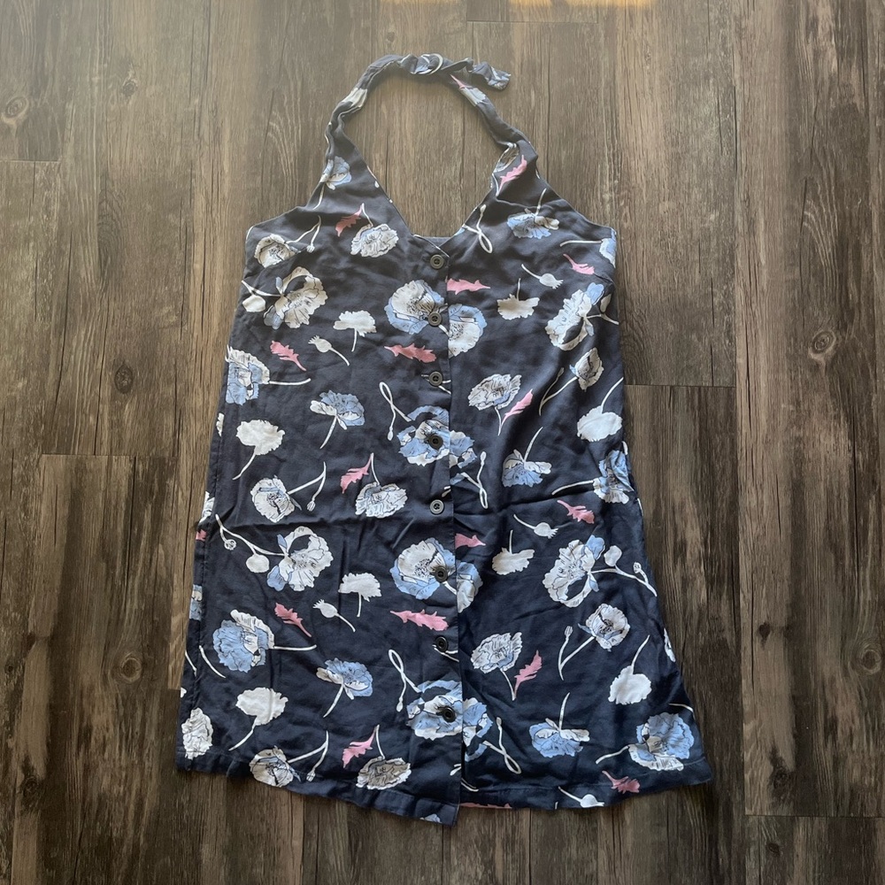 NWOT RVCA Floral Halter Mini Dress Sz M